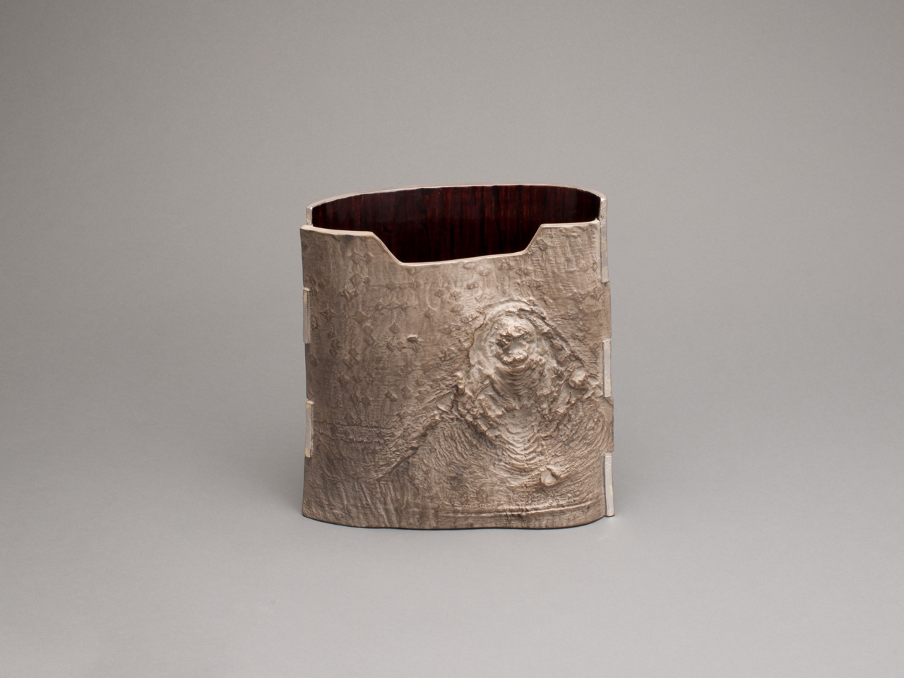 板造 木皮組花器