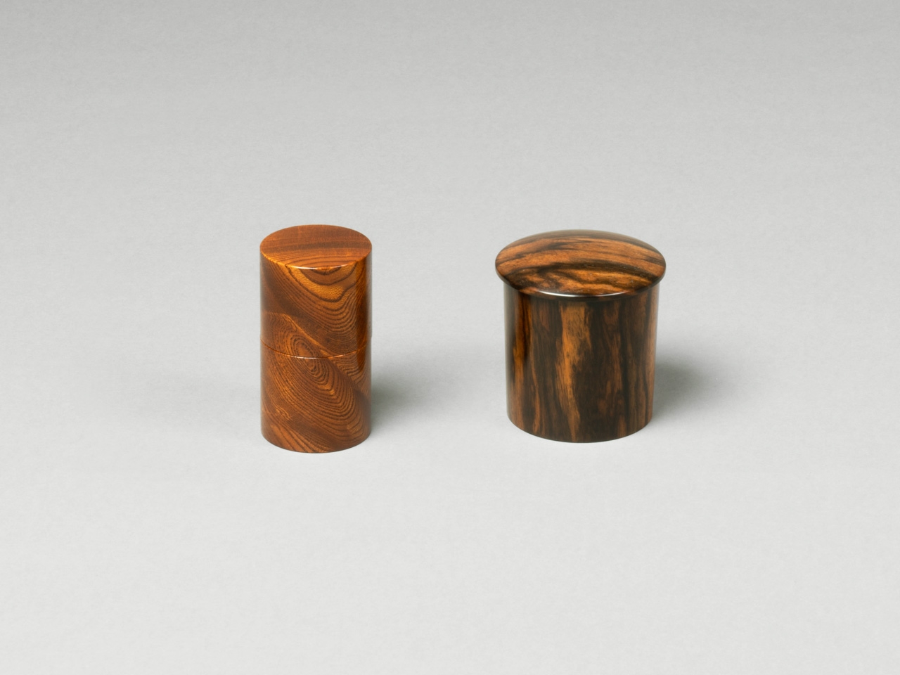 欅根杢 細中次 / 黒柿 金輪寺茶器