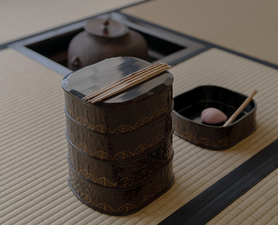 木の葉文の重箱